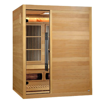 Golden Designs 2025 Soria 3 Per Hybrid Sauna (Indoor) Full Spectrum and Harvia Traditional Stove | GDI-8330-01 Golden Designs