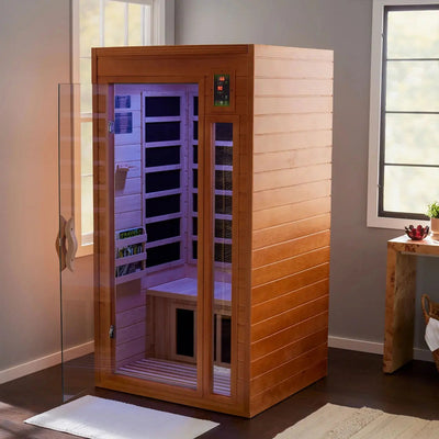 Dynamic Barcelona Elite 1-2-person Ultra Low EMF FAR Infrared Sauna | DYN-6106-01-Elite Golden Designs