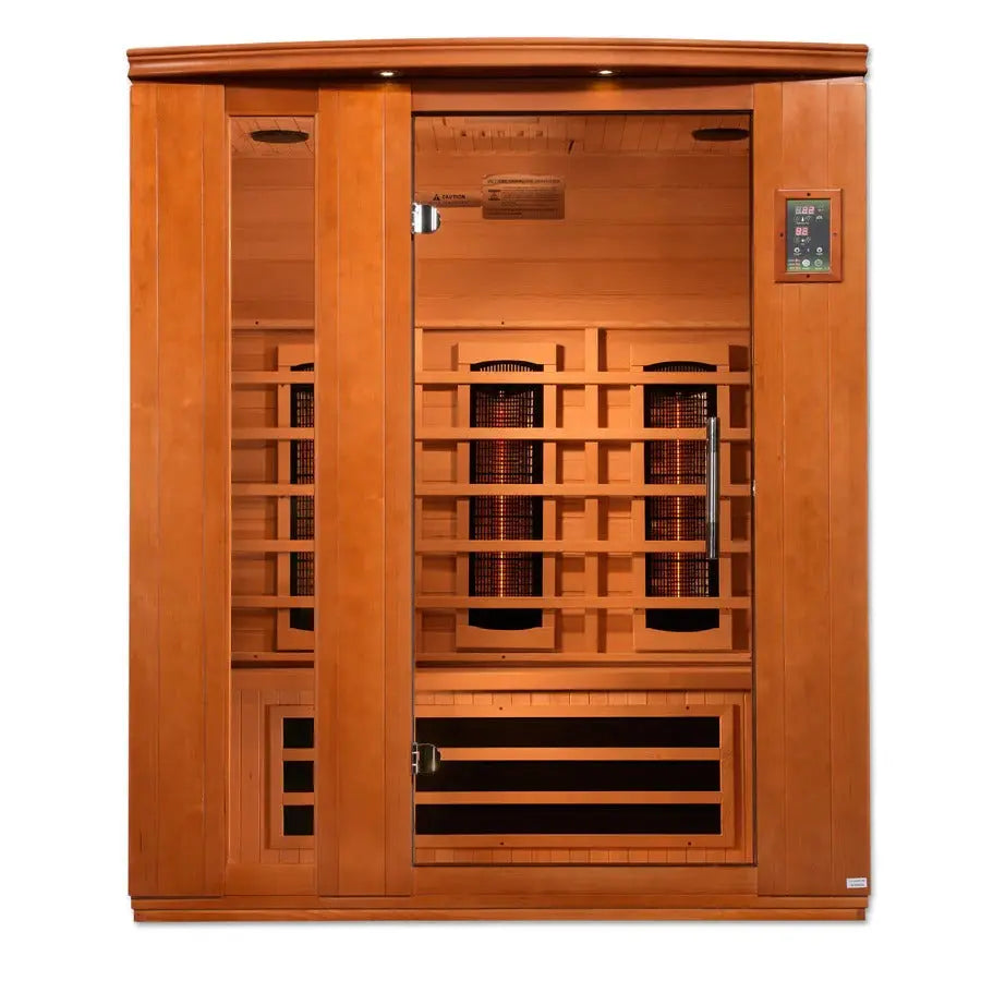 Dynamic Lugano 3-Person Full Spectrum Near Zero EMF FAR Infrared Sauna | DYN-6336-03 FS Golden Designs