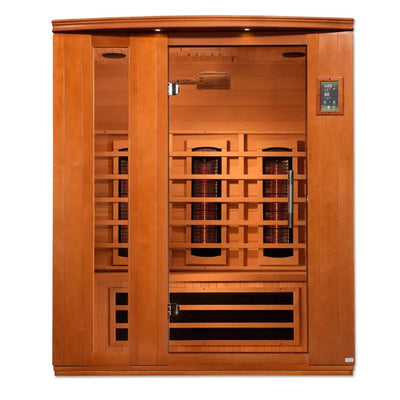 Dynamic Lugano 3-Person Full Spectrum Near Zero EMF FAR Infrared Sauna | DYN-6336-03 FS Golden Designs