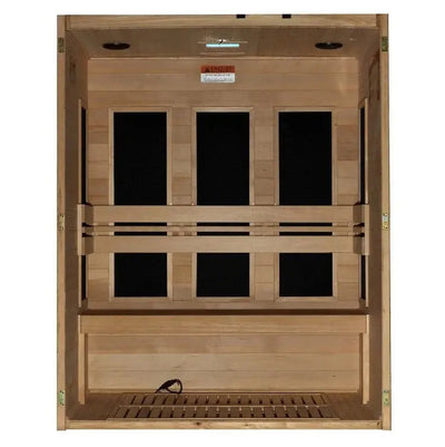 Maxxus S-Line Ultra Low EMF FAR Infrared Sauna Canadian Hemlock | MX-S306-01-ULEMF (Elite) Golden Designs
