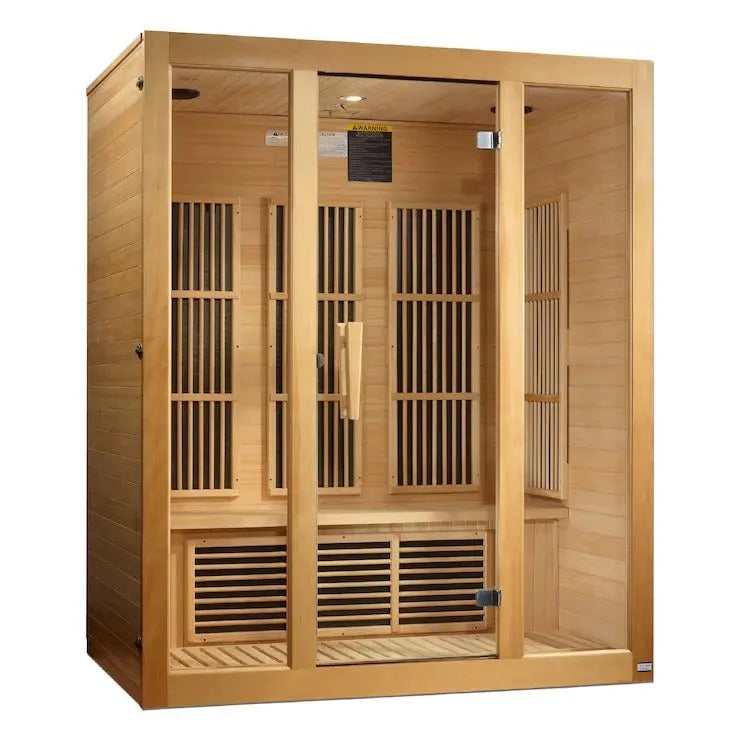 Maxxus Bellevue 3-Person Near Zero EMF FAR Infrared Sauna | MX-J306-01-ZF Golden Designs