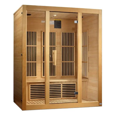 Maxxus Bellevue 3-Person Near Zero EMF FAR Infrared Sauna | MX-J306-01-ZF Golden Designs