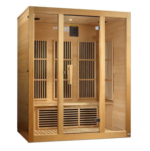 Maxxus Bellevue 3-Person Near Zero EMF FAR Infrared Sauna | MX-J306-01-ZF Golden Designs