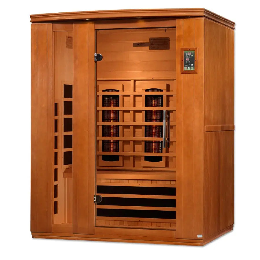 Dynamic Lugano 3-Person Full Spectrum Near Zero EMF FAR Infrared Sauna | DYN-6336-03 FS Golden Designs