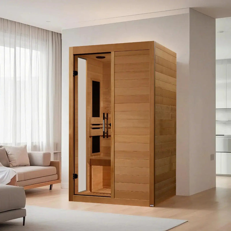 Dynamic Lucca 2 Person Low EMF FAR Infrared Sauna | DYN-6215-05 Golden Designs