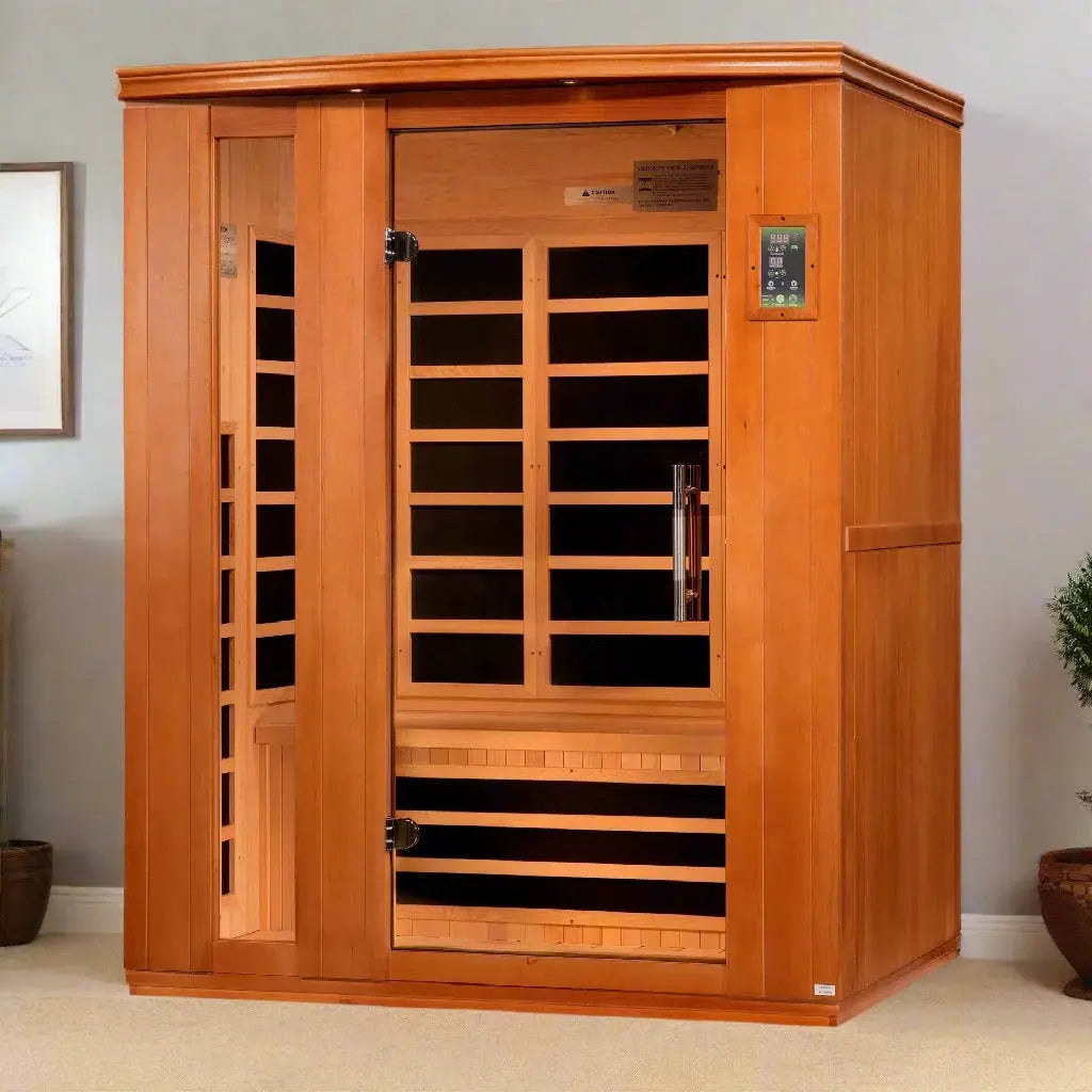 Dynamic Lugano 3-person Low EMF FAR Infrared Sauna | DYN-6336-02 Golden Designs