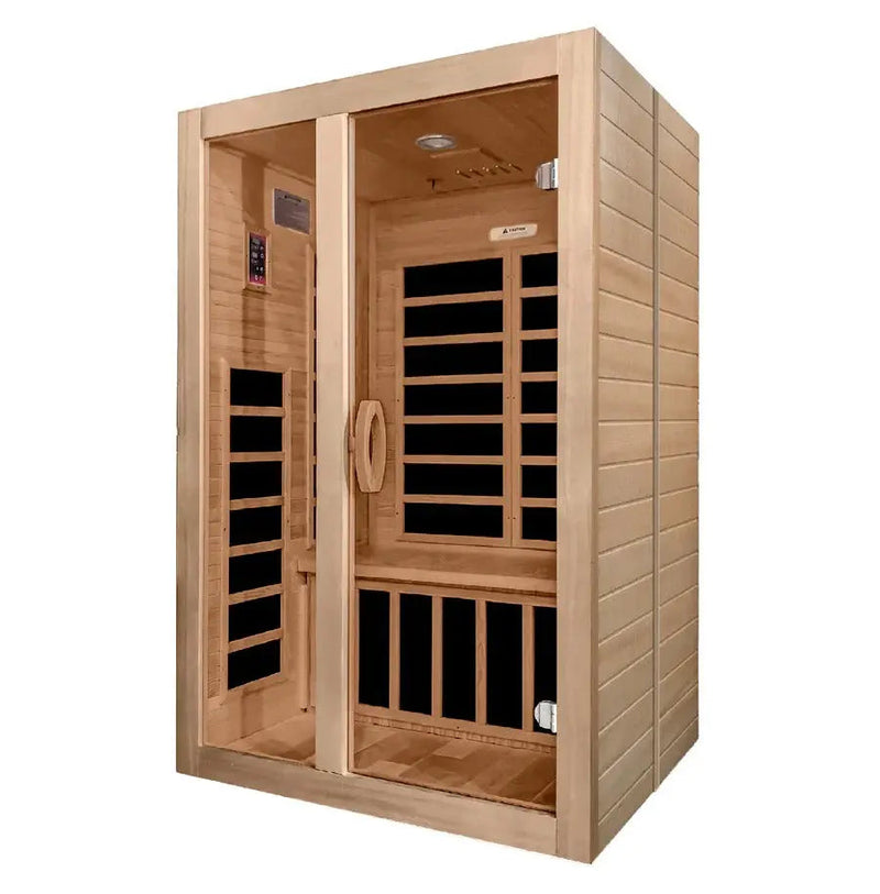 Dynamic Santiago 2-person Low EMF FAR Infrared Sauna | DYN-6209-01 Golden Designs