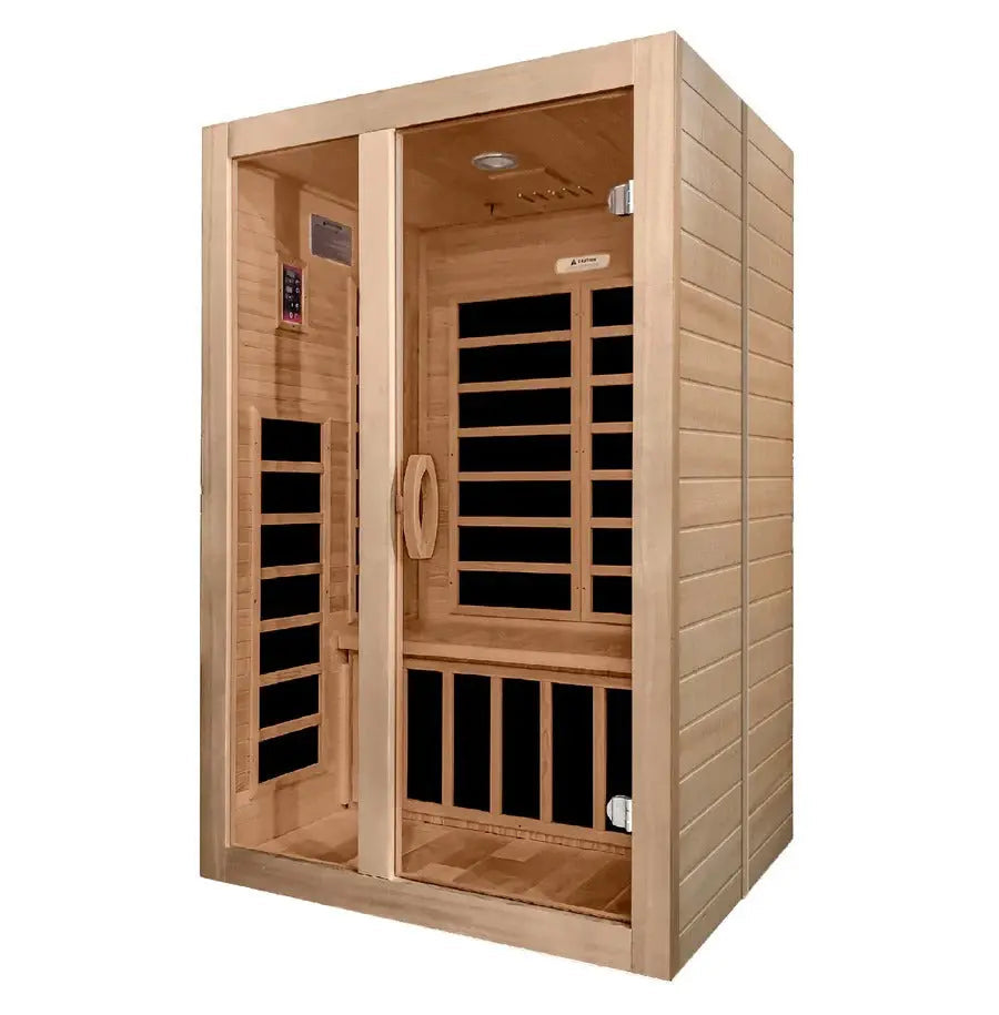 Dynamic Santiago 2-person Low EMF FAR Infrared Sauna | DYN-6209-01 Golden Designs