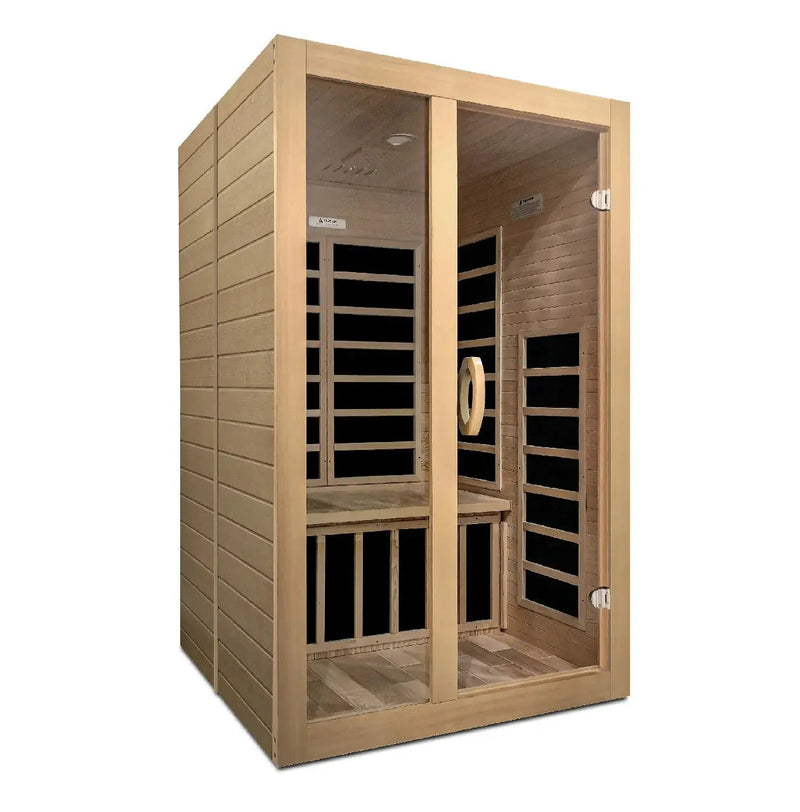 Dynamic Santiago 2-person Low EMF FAR Infrared Sauna | DYN-6209-01 Golden Designs