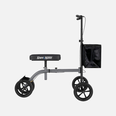 Kneerover ultra knee walker - lightweight economy steerable knee walker in platinum gray