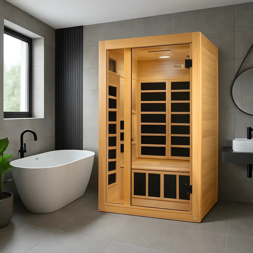 Dynamic Gracia Elite 1-2 Person Ultra Low EMF FAR Infrared Sauna Golden Designs