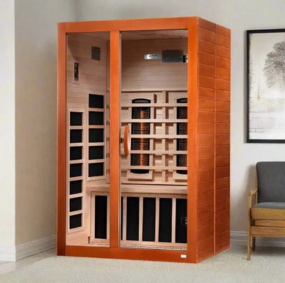 Dynamic Santiago 2-Person Full Spectrum Near Zero EMF FAR Infrared Sauna | DYN-6209-03 FS Golden Designs