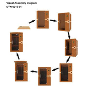 Dynamic Venice 2-person Low EMF FAR Infrared Sauna | DYN-6210-01 Golden Designs
