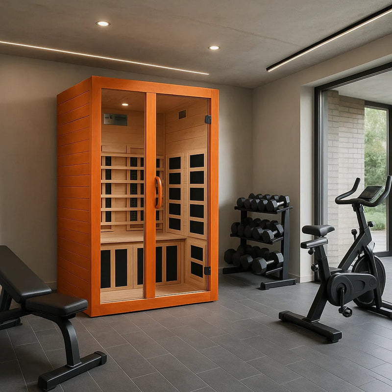 Dynamic Santiago 2-Person Full Spectrum Near Zero EMF FAR Infrared Sauna | DYN-6209-03 FS Golden Designs