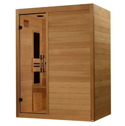 Maxxus S-Line Ultra Low EMF FAR Infrared Sauna Canadian Hemlock | MX-S306-01-ULEMF (Elite) Golden Designs
