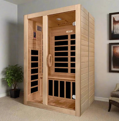 Dynamic Santiago 2-person Low EMF FAR Infrared Sauna | DYN-6209-01 Golden Designs