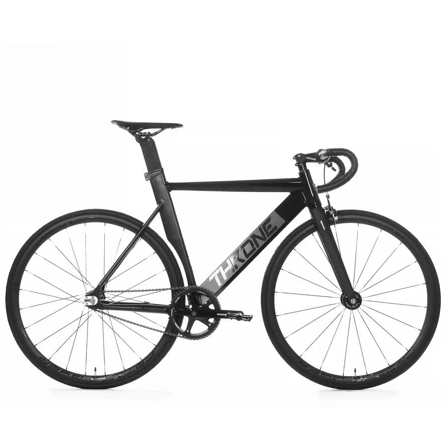 Throne Cycles TRKLRD Track Lord Fixed Gear Bike, Black Stealth