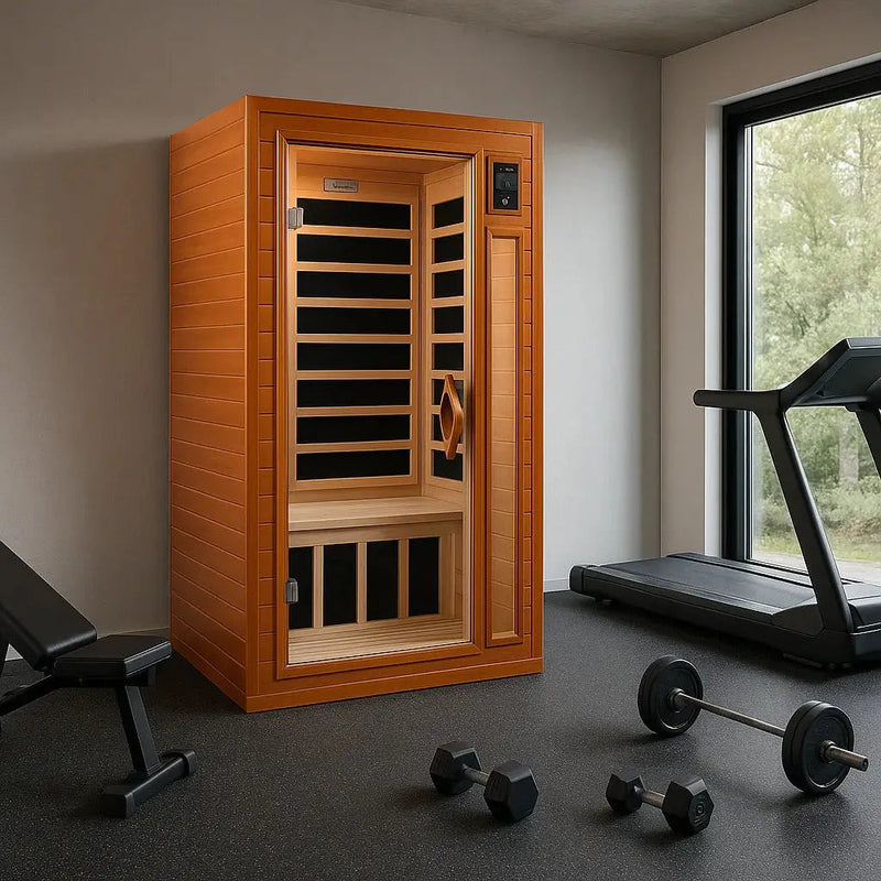 Dynamic Barcelona Elite 1-2-person Ultra Low EMF FAR Infrared Sauna | DYN-6106-01-Elite Golden Designs