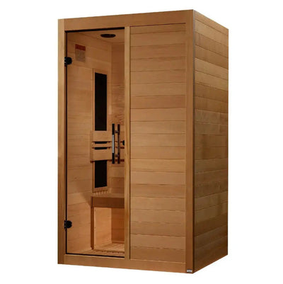 Golden Designs S-Line Maxxus Low EMF FAR Infrared Sauna Canadian Hemlock | MX-S206-01 Golden Designs