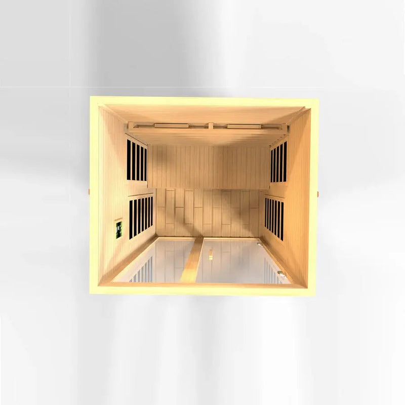 Dynamic Santiago 2-Person Full Spectrum Near Zero EMF FAR Infrared Sauna | DYN-6209-03 FS Golden Designs