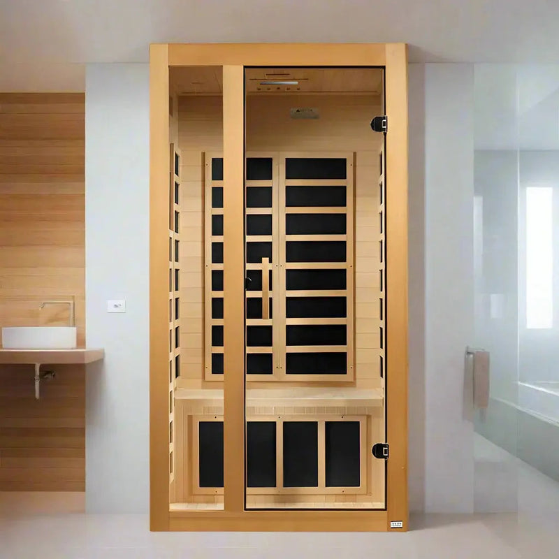 Dynamic Gracia Elite 1-2 Person Ultra Low EMF FAR Infrared Sauna Golden Designs