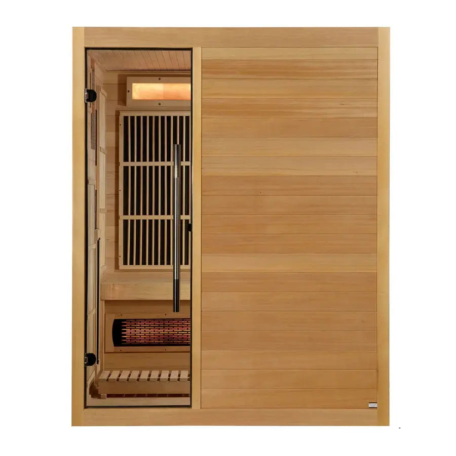 Golden Designs 2025 Soria 3 Per Hybrid Sauna (Indoor) Full Spectrum and Harvia Traditional Stove | GDI-8330-01 Golden Designs