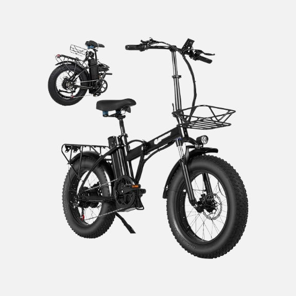 Ebkarocy Offroad Folding E-Bike 750W Motor 26MPH Top Speed 20” Fat Tires 15Ah Battery