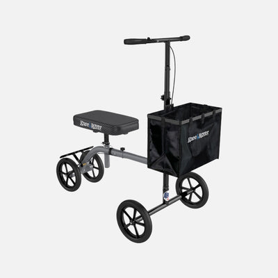 Kneerover ultra knee walker - lightweight economy steerable knee walker in platinum gray