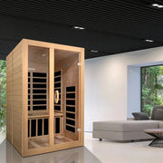 Dynamic Santiago 2-person Low EMF FAR Infrared Sauna | DYN-6209-01 Golden Designs