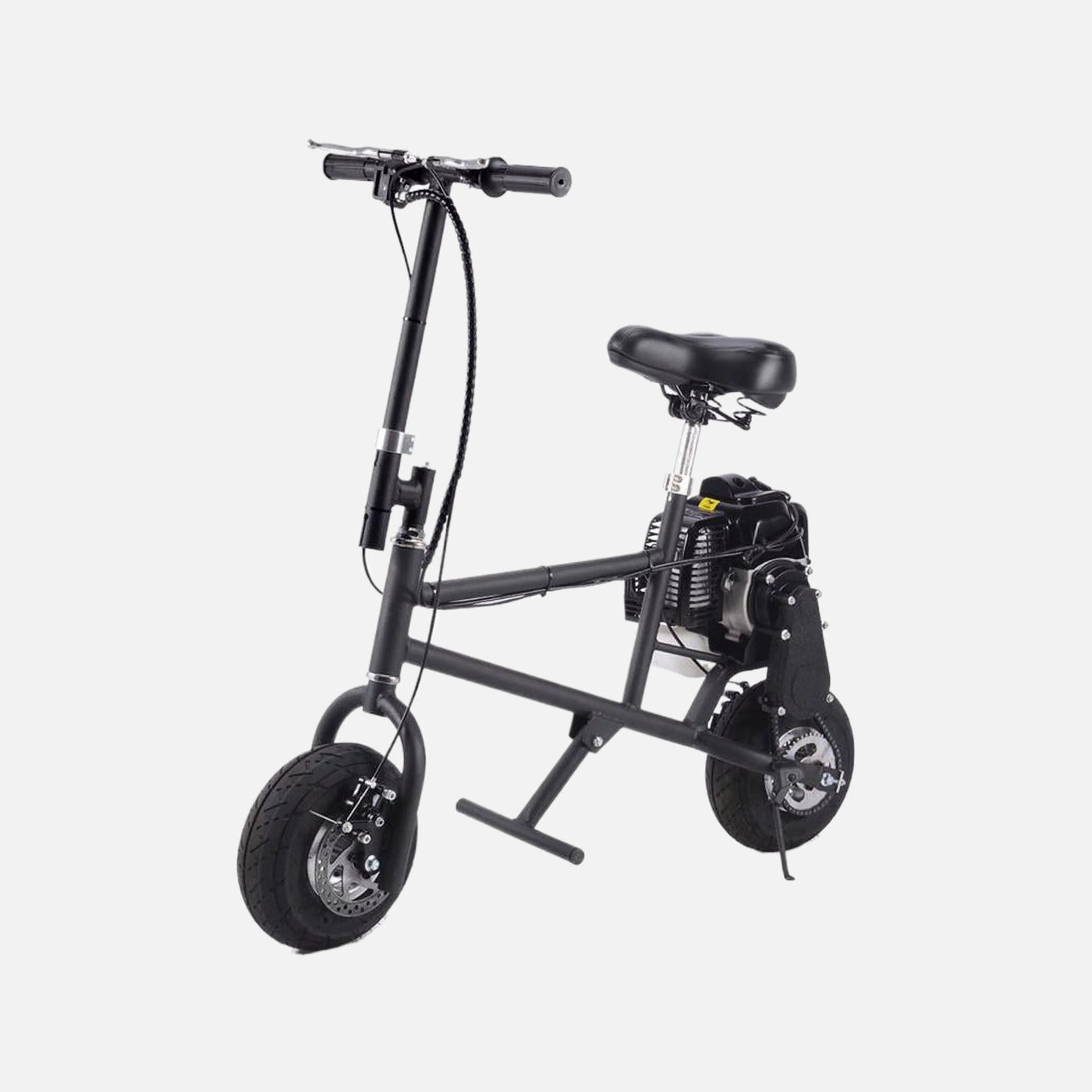 Mototec 49cc gas powered mini bike black, 49cc 2-stroke air cooled motor with steel frame and padded seat