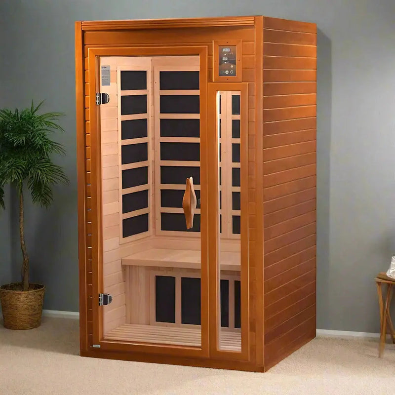 Dynamic Barcelona Elite 1-2-person Ultra Low EMF FAR Infrared Sauna | DYN-6106-01-Elite Golden Designs
