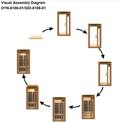 Dynamic Barcelona Elite 1-2-person Ultra Low EMF FAR Infrared Sauna | DYN-6106-01-Elite Golden Designs