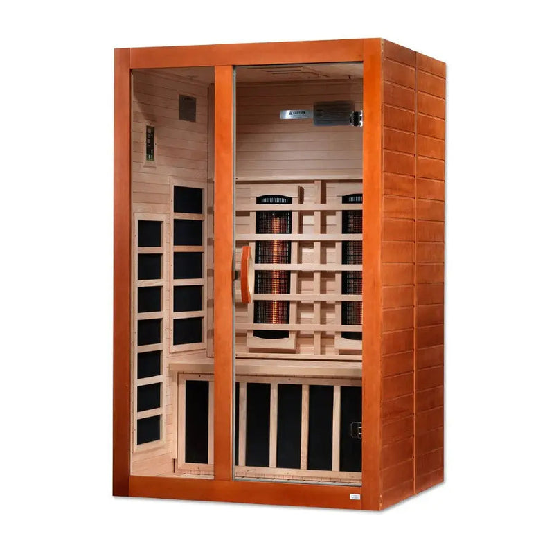 Dynamic Santiago 2-Person Full Spectrum Near Zero EMF FAR Infrared Sauna | DYN-6209-03 FS Golden Designs