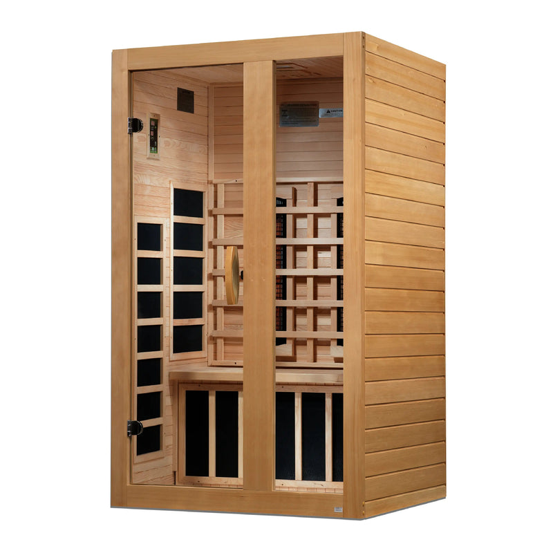 Dynamic Serena 2 Person Full Spectrum Near Zero EMF FAR Infrared Sauna | DYN-6229-03 FS Golden Designs