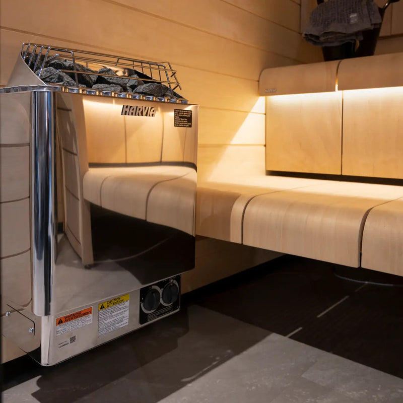 Harvia KIP80B 240V Electric Sauna Heater w/Built-In Controllers Harvia