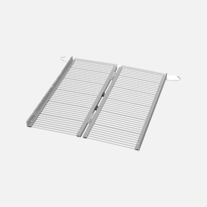 Homcom 3ft Foldable Handicap Ramp Aluminum Portable 600lb Capacity Silver