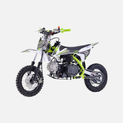 Mototec x1 110cc 4-stroke gas dirt bike, 110cc 4-stroke single cylinder air cooled motor with top speed 37mph, green