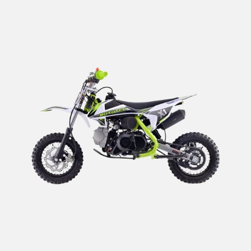 Mototec x1 110cc 4-stroke gas dirt bike, 110cc 4-stroke single cylinder air cooled motor with top speed 37mph, green