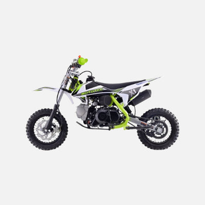 Mototec x1 110cc 4-stroke gas dirt bike, 110cc 4-stroke single cylinder air cooled motor with top speed 37mph, green