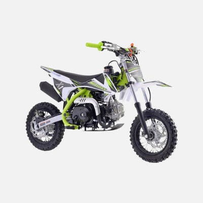 Mototec x1 110cc 4-stroke gas dirt bike, 110cc 4-stroke single cylinder air cooled motor with top speed 37mph, green