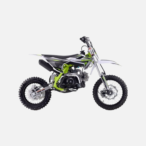 Mototec x2 110cc 4-stroke gas dirt bike, 110cc 4-stroke single cylinder air cooled motor, top speed 41mph, green
