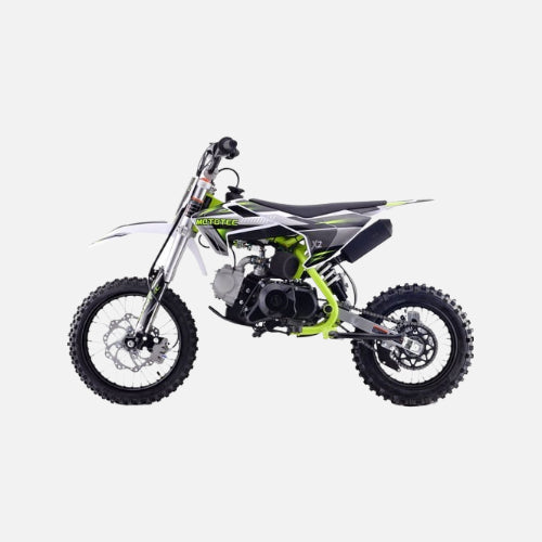 Mototec x2 110cc 4-stroke gas dirt bike, 110cc 4-stroke single cylinder air cooled motor, top speed 41mph, green
