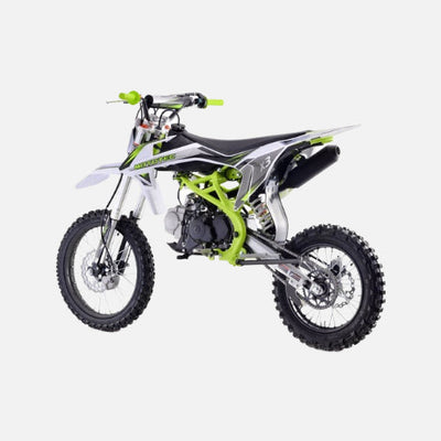 Mototec x3 125cc 4-stroke gas dirt bike, 125cc 4-stroke single cylinder air cooled motor, top speed 47mph, green