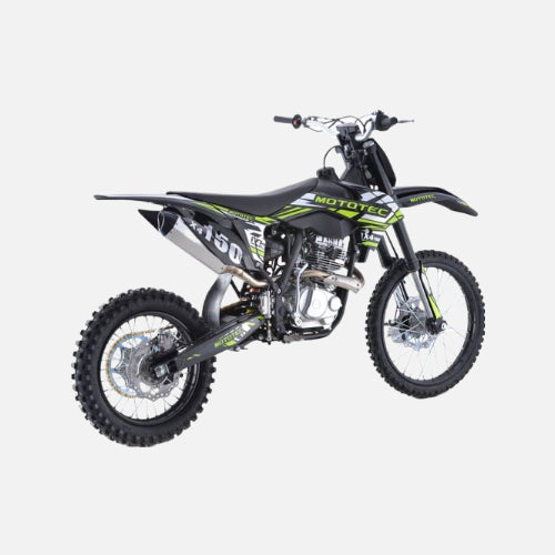 Mototec x4 150cc 4-stroke gas dirt bike, 150cc 4-stroke single cylinder air cooled, top speed 56mph, black