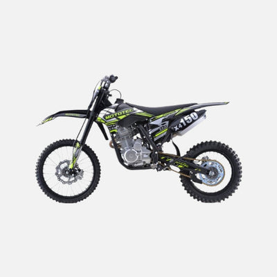 Mototec x4 150cc 4-stroke gas dirt bike, 150cc 4-stroke single cylinder air cooled, top speed 56mph, black