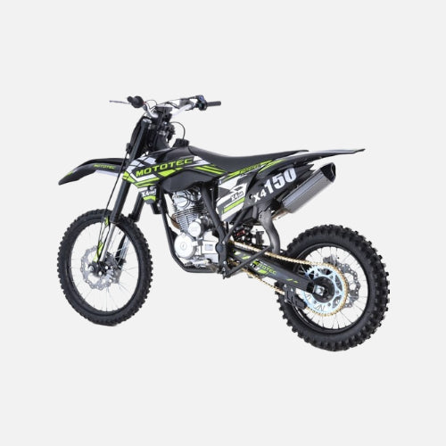 Mototec x4 150cc 4-stroke gas dirt bike, 150cc 4-stroke single cylinder air cooled, top speed 56mph, black