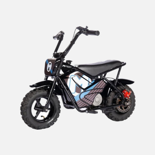 Mototec 24v 250w electric powered mini bike, 24v 250w motor, 10mph, 24v/9ah sealed lead acid battery black