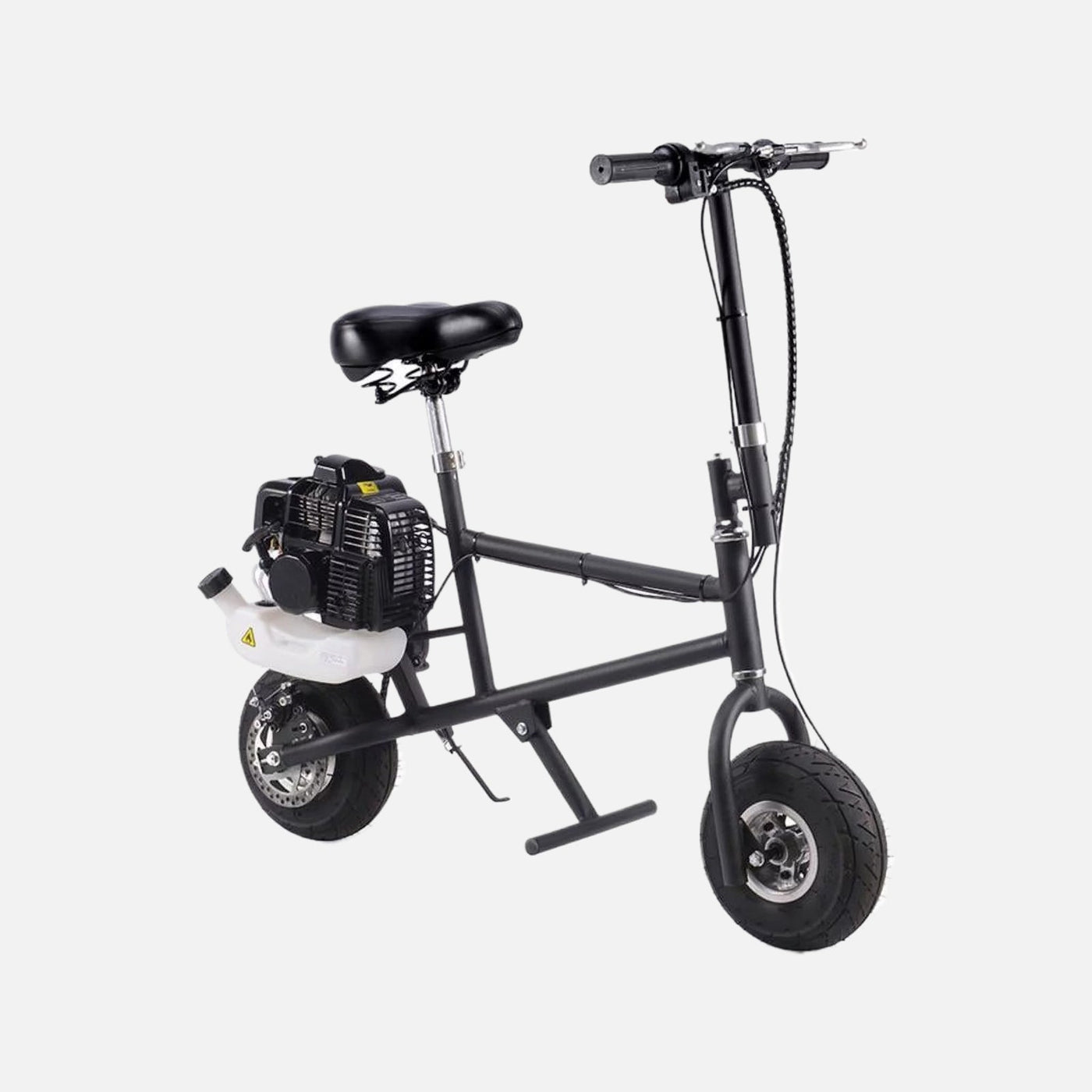 Mototec 49cc gas powered mini bike black, 49cc 2-stroke air cooled motor with steel frame and padded seat