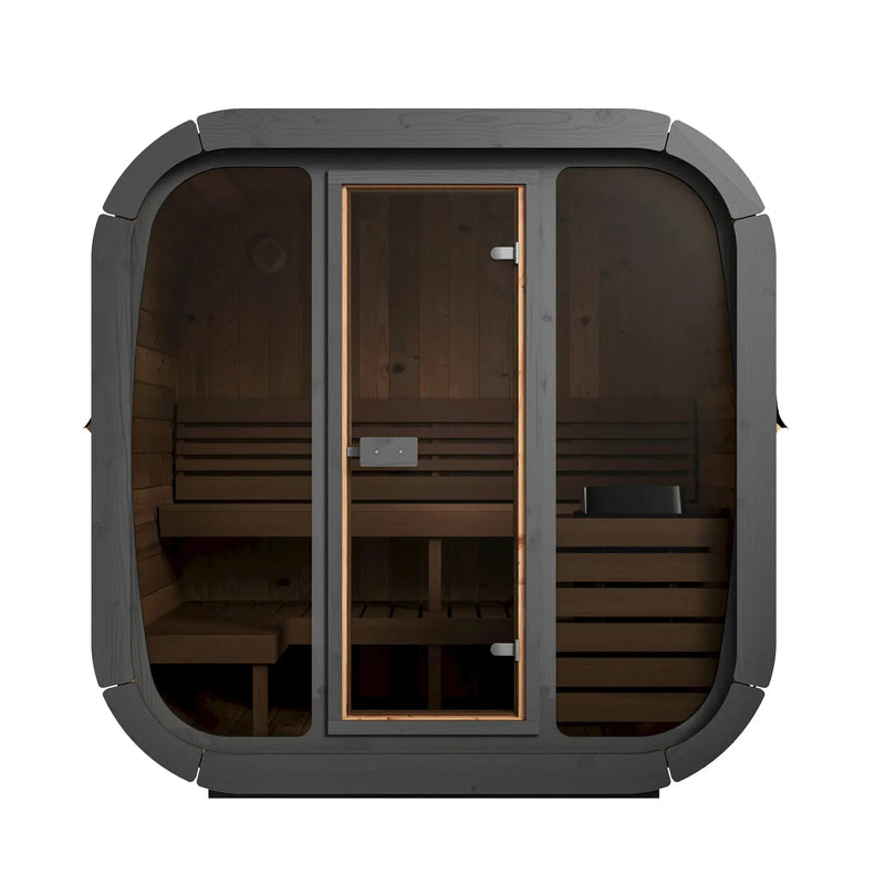SaunaLife 4 Person CL5G Cube-Series Outdoor Home Sauna Saunalife